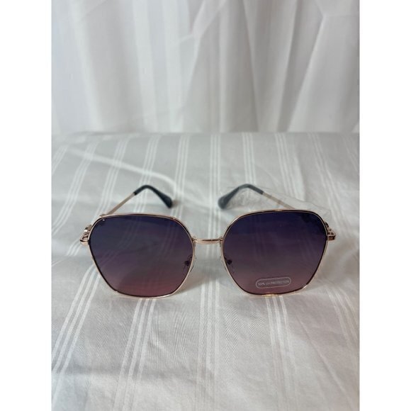 Continental Twist Gradient Lens Temple Design Sunglasses Brown - Picture 6 of 6